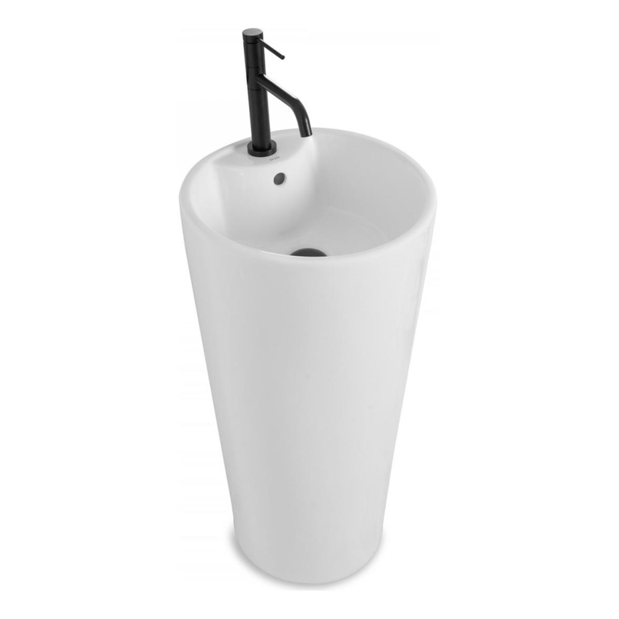 REA-U5635 - Umywalka wolnostojąca BLANKA 85x40 cm ceramika/biały połysk