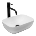 REA-U5667 - Umywalka nablatowa BELINDA MINI 25x36 cm ceramika/biały połysk