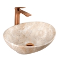 REA-U6361 - Umywalka nablatowa SOFIA 34,5x41 cm ceramika/beżowa/imitacja kamienia