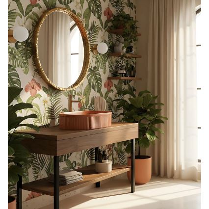 REA-U6377 - Umywalka nablatowa VANDA 31x49 cm ceramika/pomarańczowa