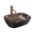 REA-U6384 - Umywalka nablatowa BELINDA 33x46,5 cm ceramika/czarny/brązowy
