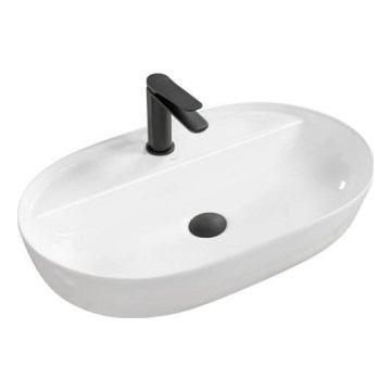 REA-U7900 - Umywalka nablatowa AURA 40,5x60,5 cm ceramika/biały połysk