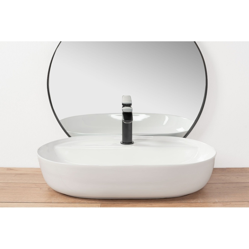 REA-U7900 - Umywalka nablatowa AURA 40,5x60,5 cm ceramika/biały połysk