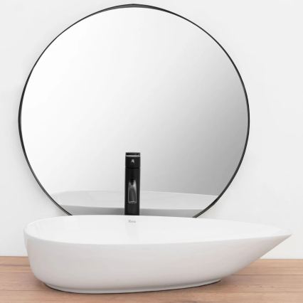 REA-U8537 - Umywalka nablatowa GRETA 40x65,5 cm ceramika/biały połysk