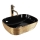 REA-U8780 - Umywalka nablatowa BELINDA 33x46,5 cm ceramiczna/czarna/złota
