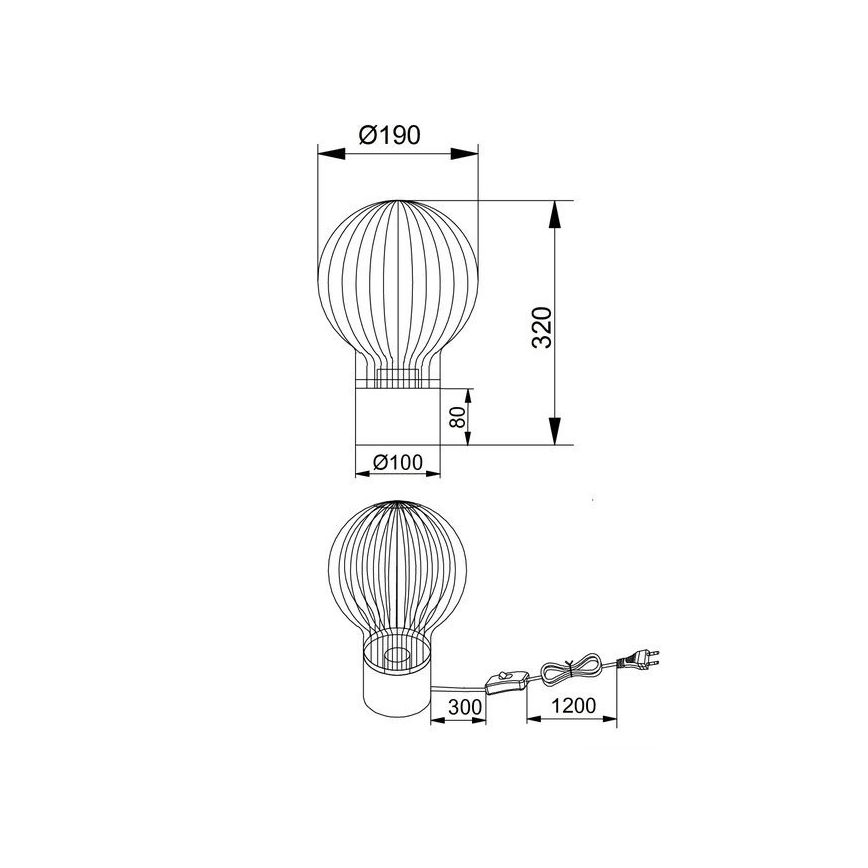 Reality - Lampa stołowa DAVE 1xE27/40W/230V