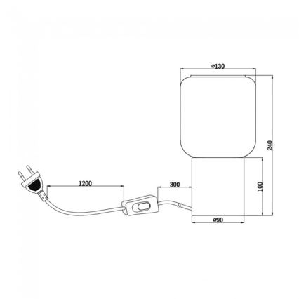 Reality - Lampa stołowa NICO 1xE27/40W/230V