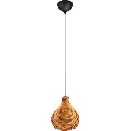 Reality - Lampa wisząca na przewodzie SPROUT 1xE14/40W/230V brązowy/rattan