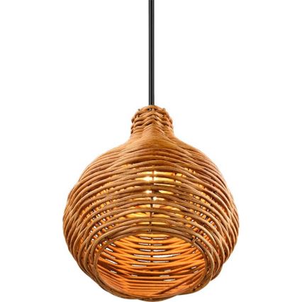 Reality - Lampa wisząca na przewodzie SPROUT 1xE14/40W/230V brązowy/rattan