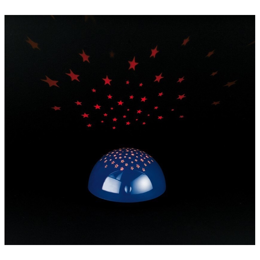 Reality - LED Projektor dotykowy SIRIUS LED/0,5W/3xAA niebieski