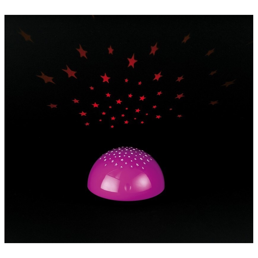Reality - LED Projektor dotykowy SIRIUS LED/0,5W/3xAA różowy