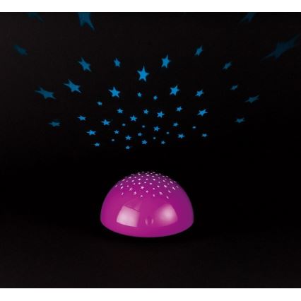 Reality - LED Projektor dotykowy SIRIUS LED/0,5W/3xAA różowy