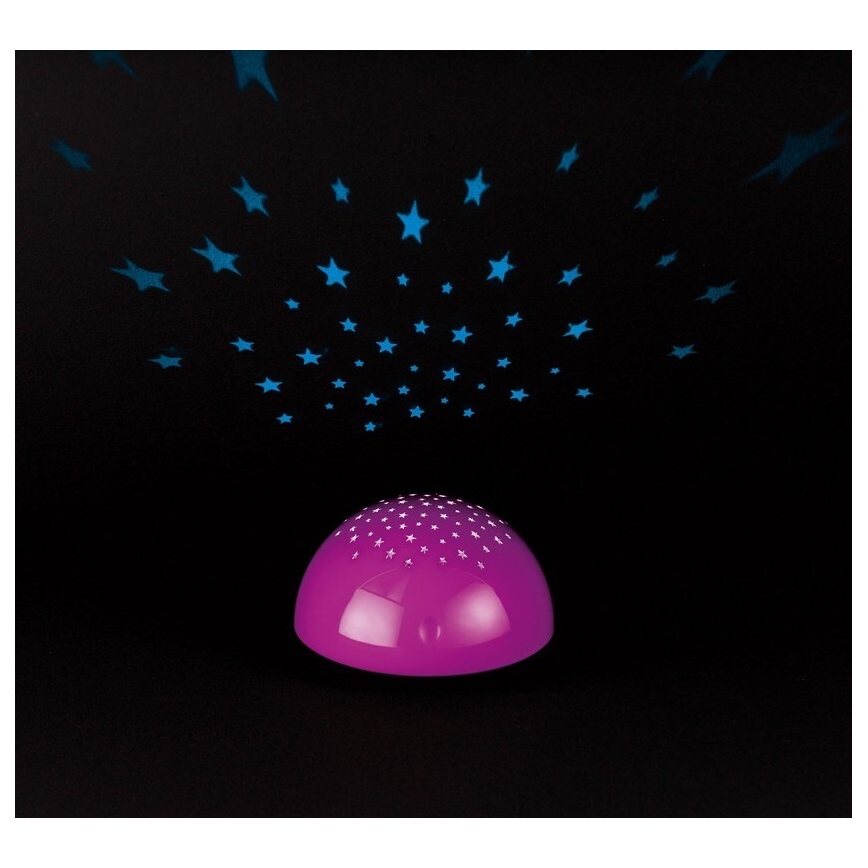 Reality - LED Projektor dotykowy SIRIUS LED/0,5W/3xAA różowy
