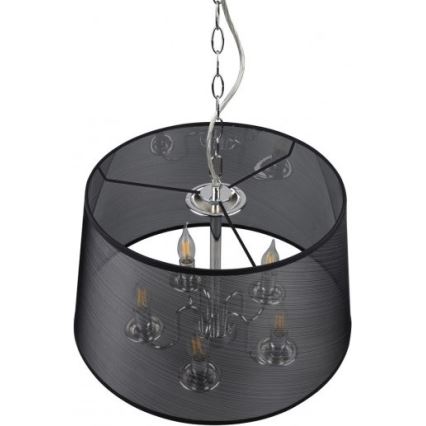 Reality - LED Żyrandol na łańcuchu CIMA 5xE14/40W/230V czarny