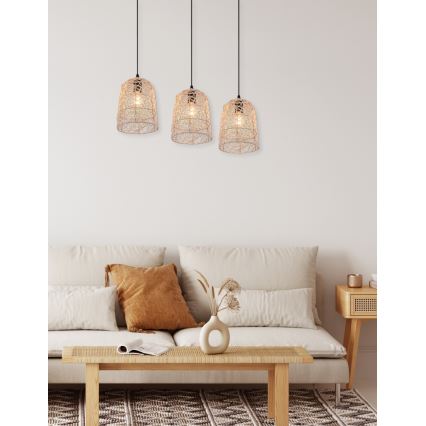 Reality - Żyrandol na lince LOVIS 3xE27/40W/230V czarny