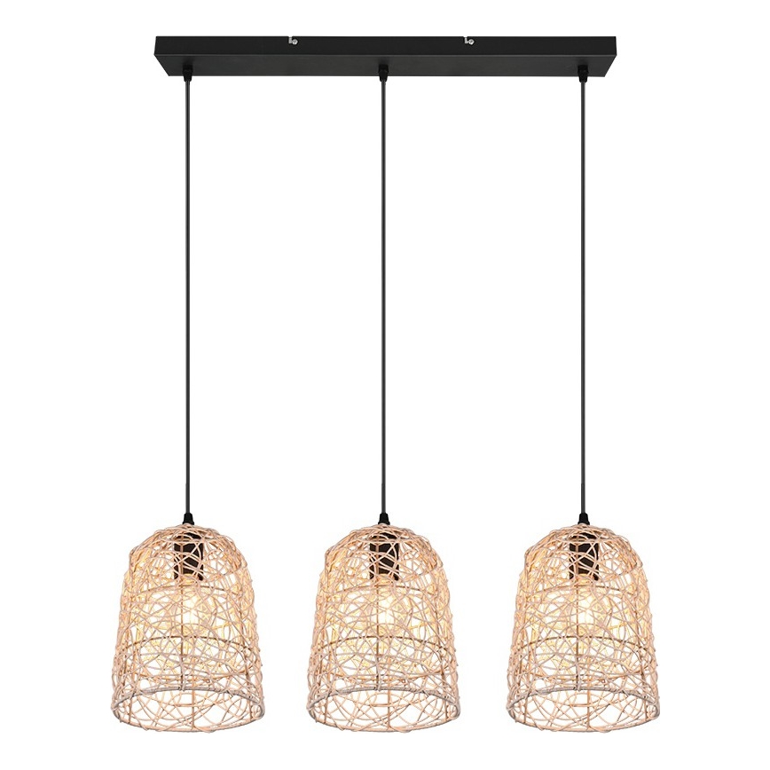 Reality - Żyrandol na lince LOVIS 3xE27/40W/230V czarny