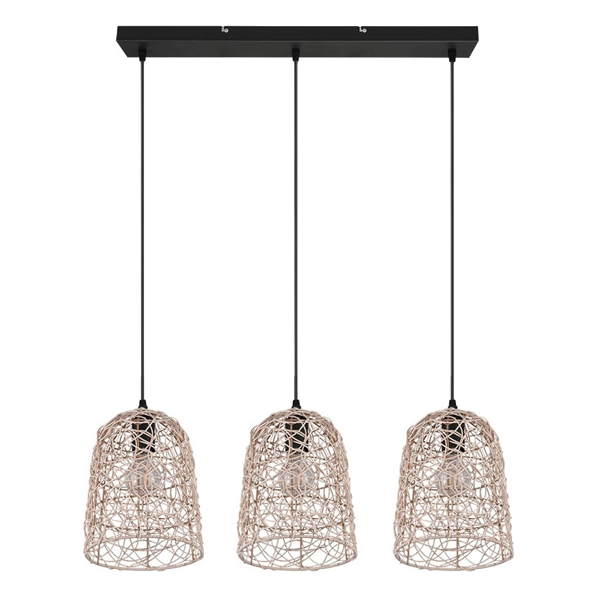 Reality - Żyrandol na lince LOVIS 3xE27/40W/230V czarny