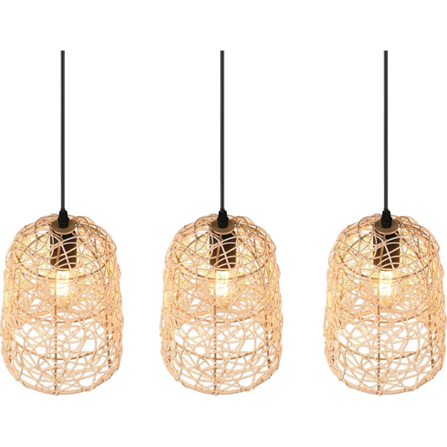 Reality - Żyrandol na lince LOVIS 3xE27/40W/230V czarny