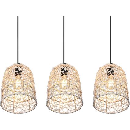 Reality - Żyrandol na lince LOVIS 3xE27/40W/230V czarny