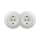 Reblig - Podwójne retro gniazdo domowe z ramką SCHUKO 230V, ceramiczne, białe