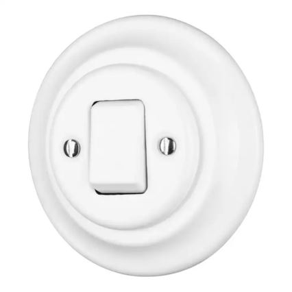 Reblig - Porcelanowa ramka w stylu retro, prosta, biała