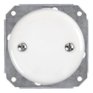 Reblig - Porcelanowa retro osłona instalacji elektrycznej biała