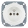 Reblig - Porcelanowe retro gniazdo domowe bez ramki 250V/16A białe