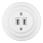 Reblig - Porcelanowe retro gniazdo zasilające USB z ramką, 2x USB-A, białe