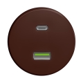 Reblig - Retro gniazdko USB A+C bez ramki brązowe