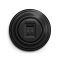 Reblig - Retro gniazdo danych z ramką, czarne
