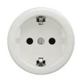 Reblig - Retro gniazdo domowe bez ramki SCHUKO 230V/16A, ceramiczne białe