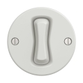 Reblig - Retro łącznik schodowy bez ramki nr 6, biały ceramiczny