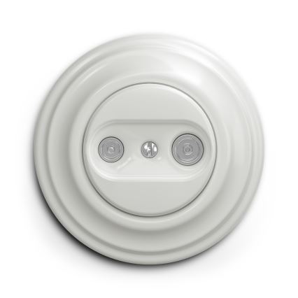 Reblig - retro, prosta, biała ramka ceramiczna