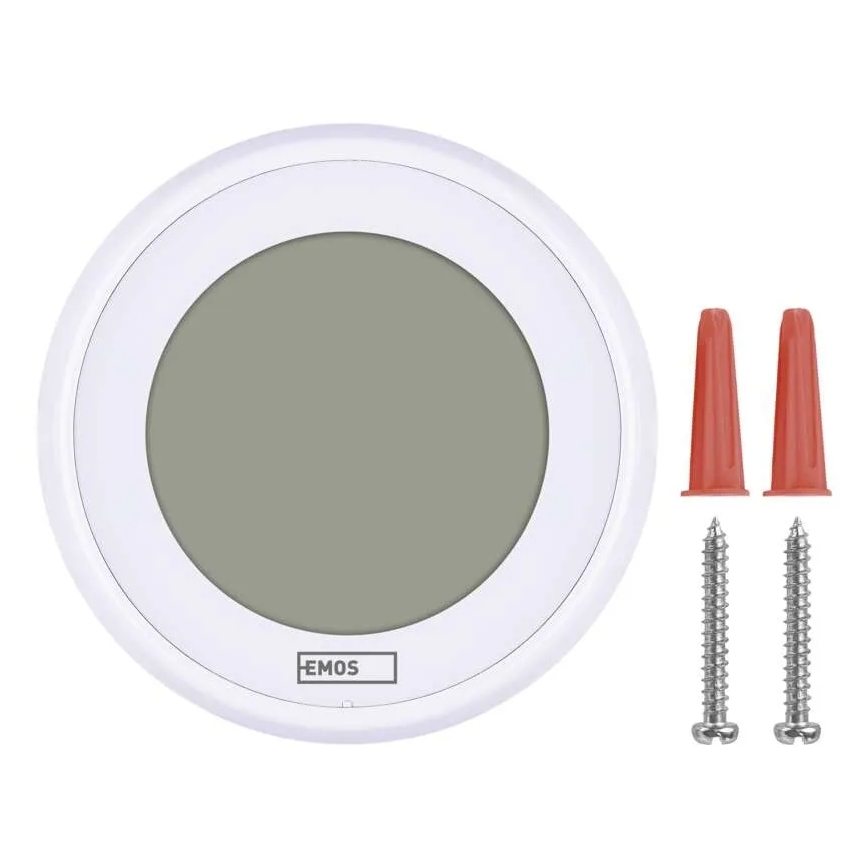 Ręczny termostat pokojowy 230 V/6 A, 2×AA, biały