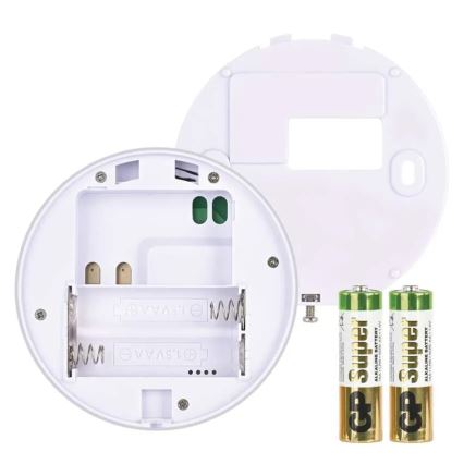 Ręczny termostat pokojowy 230 V/6 A, 2×AA, biały