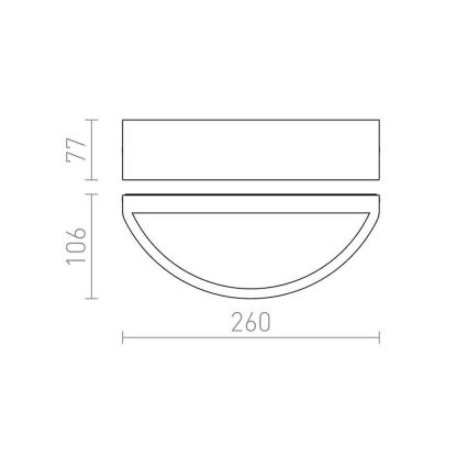 RED-Design Rendl-R10364- Kinkiet zewnętrzny LESA 1xE27/26W/230V IP54