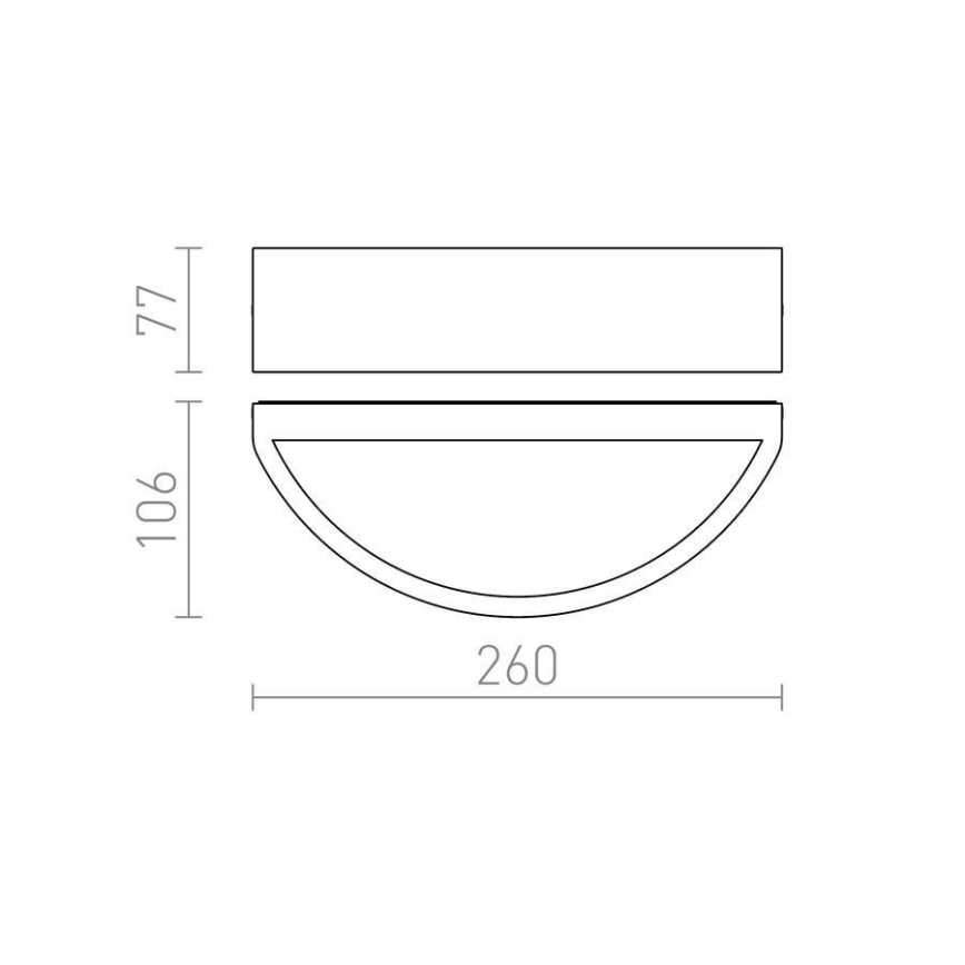 RED-Design Rendl-R10364- Kinkiet zewnętrzny LESA 1xE27/26W/230V IP54