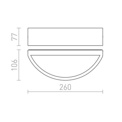 RED - Design Rendl - R10365 - Kinkiet zewnętrzny LESA 1xE27/26W/230V IP54