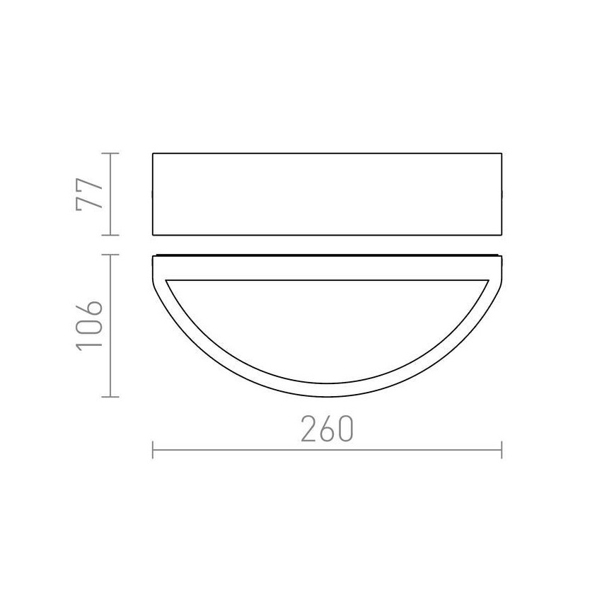 RED - Design Rendl - R10365 - Kinkiet zewnętrzny LESA 1xE27/26W/230V IP54