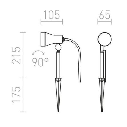 RED - Design Rendl - R10431 - Lampa zewnętrzna DIREZZA 1xGU10/35W/230V IP54