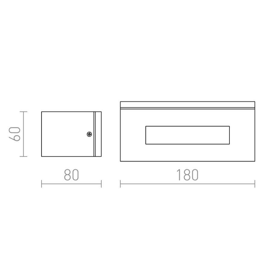 RED - Design Rendl-R10439 - Kinkiet zewnętrzny WOOP 1xR7s/48W/230V IP54