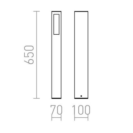 RED - Design Rendl - R10441 - Lampa zewnętrzna TREEZA 1xE27/26W/230V IP54