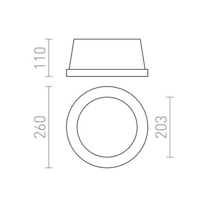 RED - Design Rendl - R10444 - Oprawa wpuszczana MIA 2xE27/40W/230V