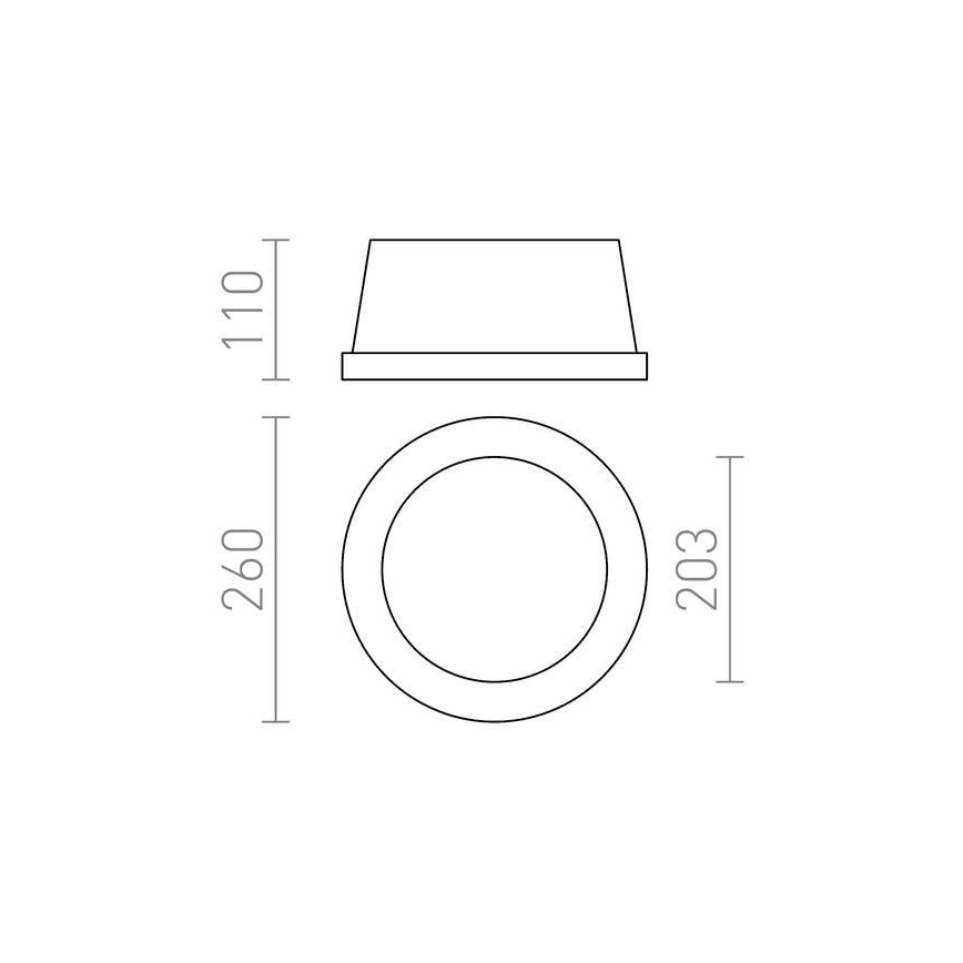 RED - Design Rendl - R10444 - Oprawa wpuszczana MIA 2xE27/40W/230V