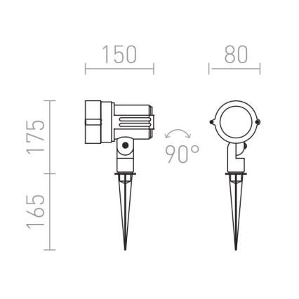 RED - Design Rendl - R10527 - LED Lampa zewnętrzna GARY LED/10W/230V IP65 szara