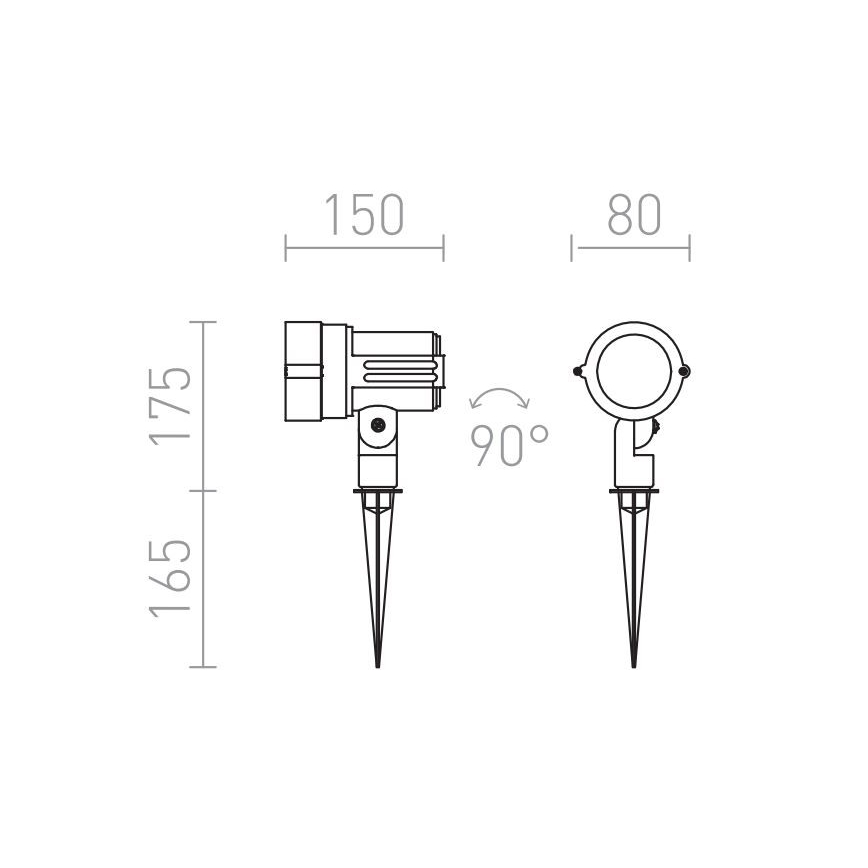 RED - Design Rendl - R10527 - LED Lampa zewnętrzna GARY LED/10W/230V IP65 szara