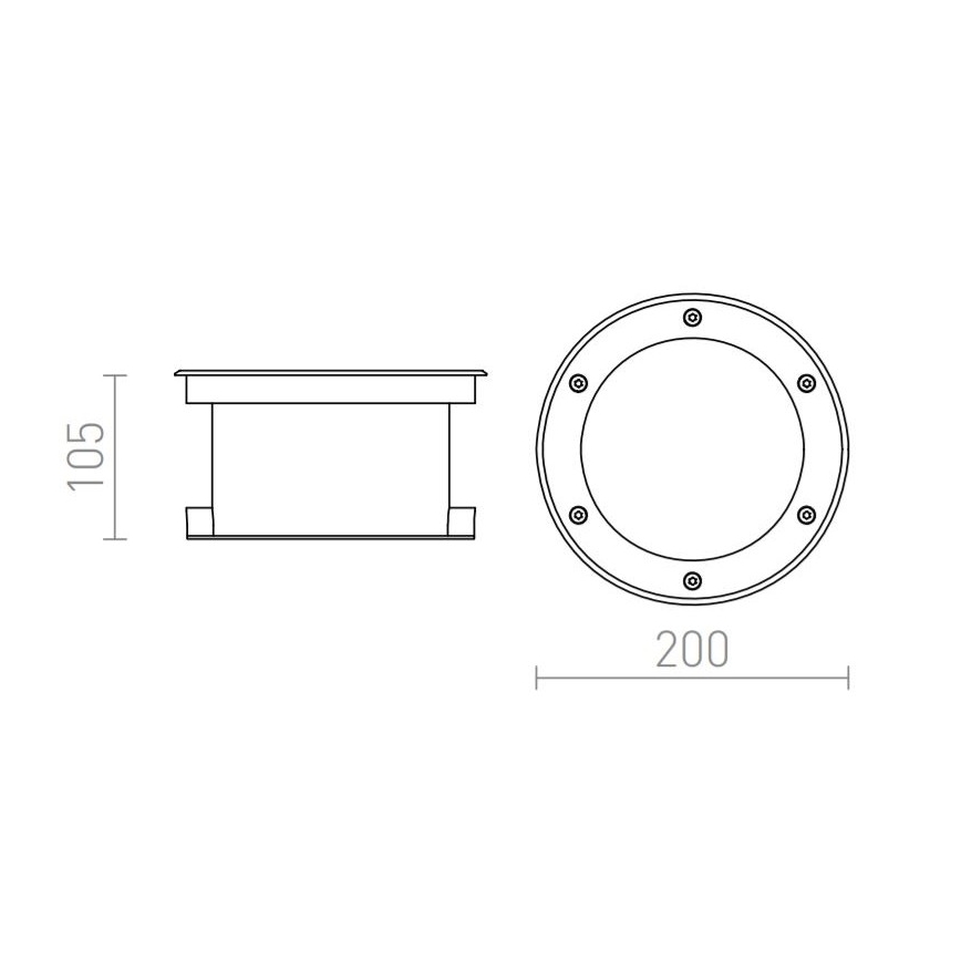 RED -Design Rendl-R10532 - LED Zewnętrzne oświetlenie wpuszczane TERRA LED/20W/230V IP67