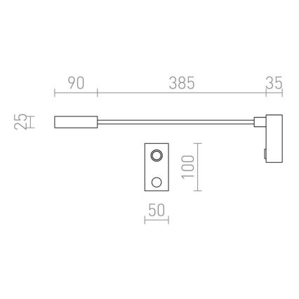 RED - Design Rendl - R10541 - LED Kinkiet AIM LED/3W/230V czarny