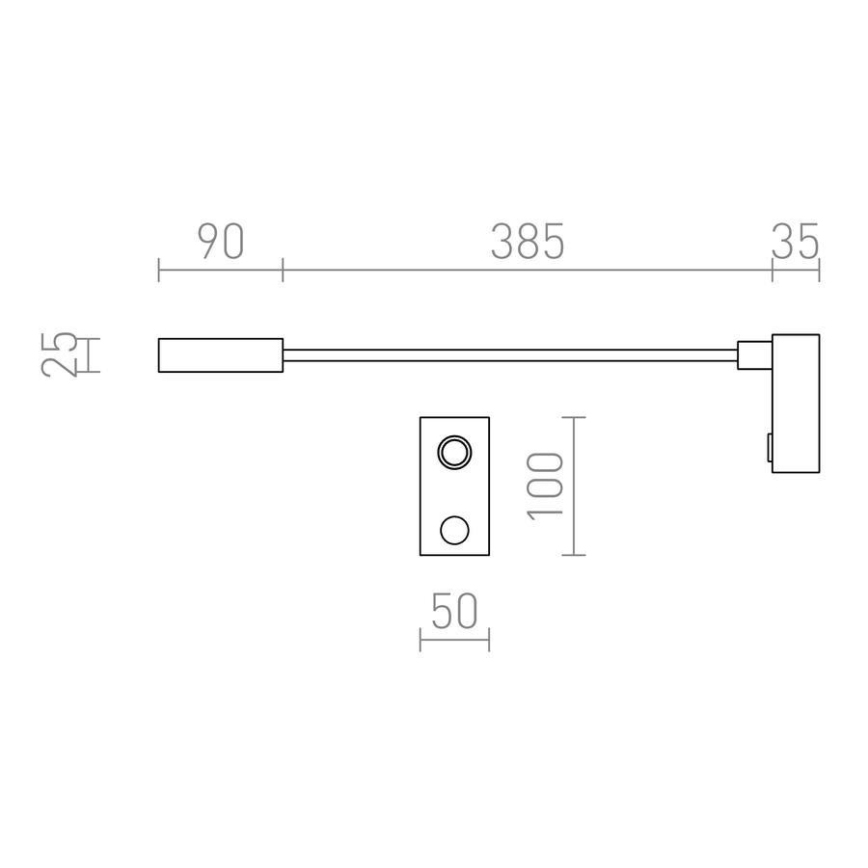 RED - Design Rendl - R10541 - LED elastyczna lampka AIM LED/3W/230V czarna