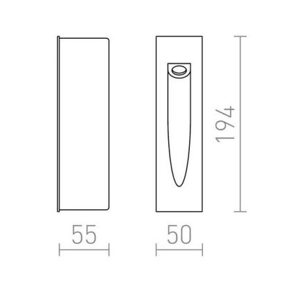 RED -Design Rendl-R10545- LED Oświetlenie schodowe zewnętrzne GAP LED/3W/230V IP54